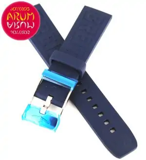 Breitling Strap Blue Rubber Logo 20 - 18 "SOLD"
