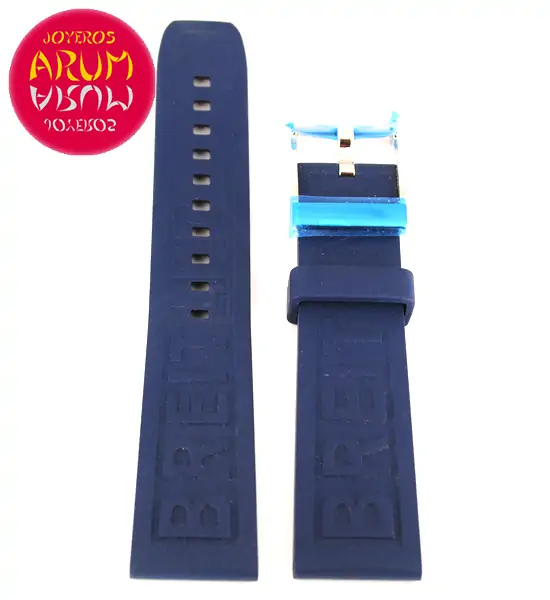 Breitling Strap Blue Rubber Logo 20 - 18 "SOLD"