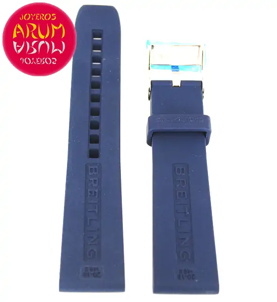 Breitling Strap Blue Rubber Logo 20 - 18 "SOLD"