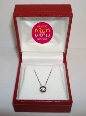 White gold necklace with brilliant 0,05 qts "SOLD"