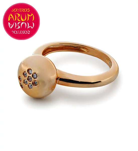 Rose Gold Ring with Brilliants 0,06 cts. RAJ435