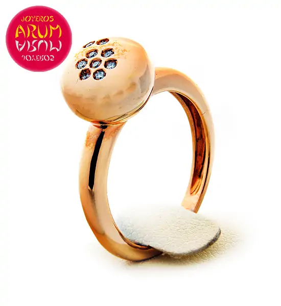 Rose Gold Ring with Brilliants 0,06 cts. RAJ435