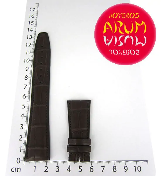 Z IWC Brown Cocodrile Strap Deployant 22 - 18 55323 "SOLD"