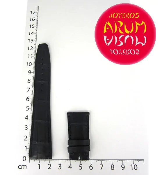 Z IWC Strap Blue Cocodrile Leather Deployant 22 - 18 79893 "SOLD