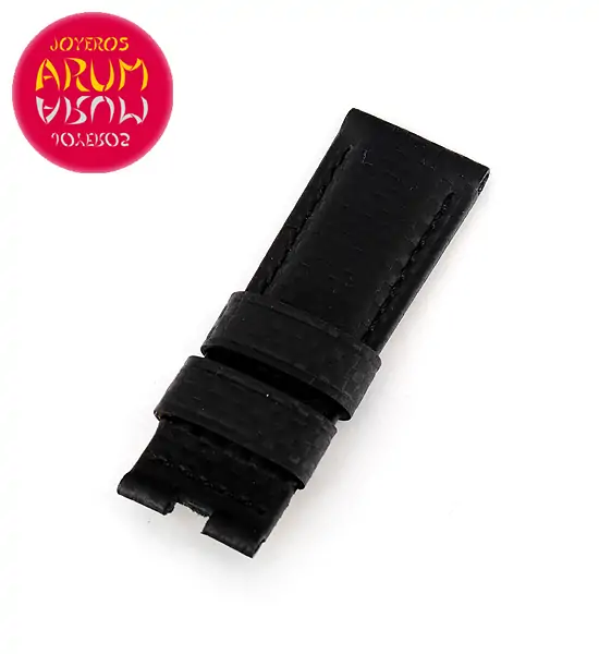 Z Panerai Strap Black Leather Grid 24 - 22 "SOLD"