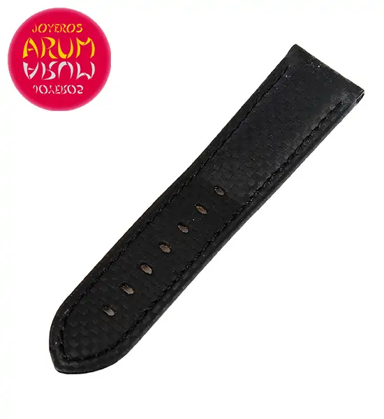 Z Panerai Strap Black Leather Grid 24 - 22 "SOLD"