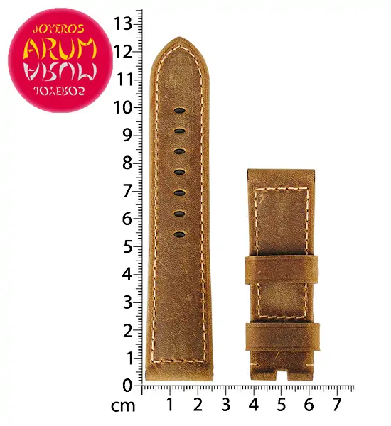 Z Panerai Strap Brown Leather Old Effect 24 - 22 "SOLD"