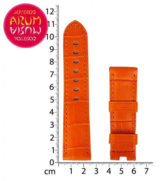 Z Panerai Strap Orange Crocodile Leather 22 - 20 "SOLD"