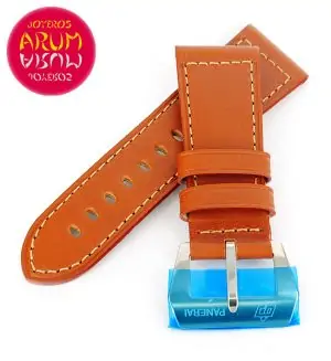 Z Panerai Strap Brown Leather with Buckle 27 - 24 "SOLD"