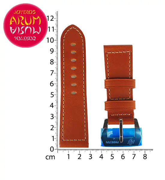 Z Panerai Strap Brown Leather with Buckle 27 - 24 "SOLD"
