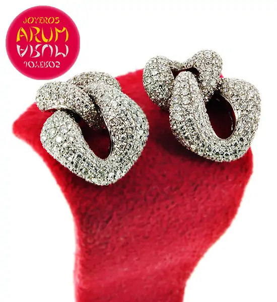 White Gold Earrings with Brilliants RAJ375