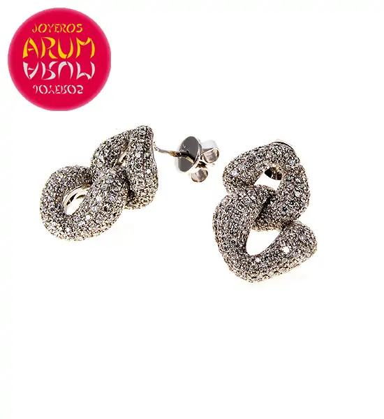 White Gold Earrings with Brilliants RAJ375