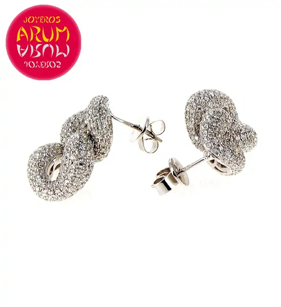 White Gold Earrings with Brilliants RAJ375