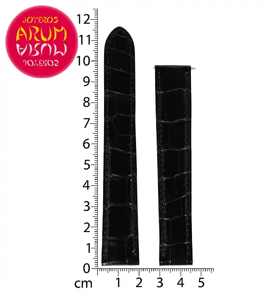 Z Piaget Strap Black Crocodile Leather 18 - 16