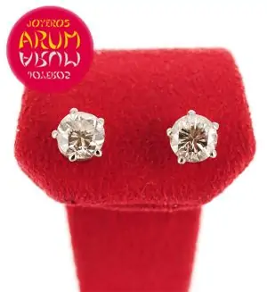 Platinum Earrings with Brilliants 1,01 ct and 1,00 ct RAJ316 "SO