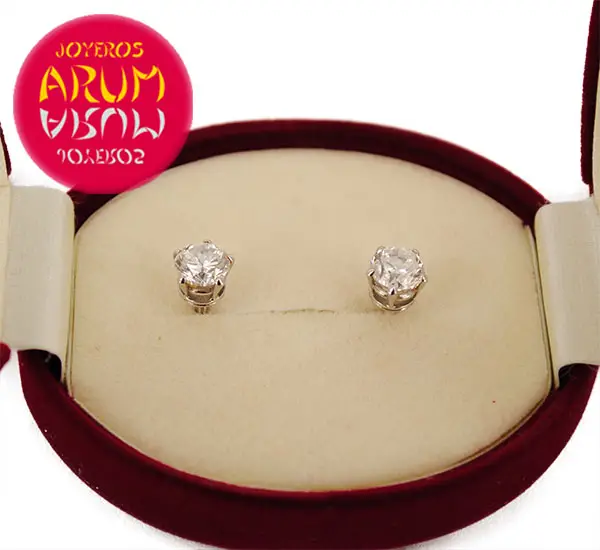 Platinum Earrings with Brilliants 1,01 ct and 1,00 ct RAJ316 "SO
