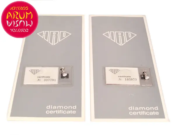 Platinum Earrings with Brilliants 1,01 ct and 1,00 ct RAJ316 "SO