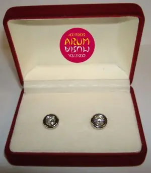 White gold earrings with brilliant 1,03 qts "SOLD"