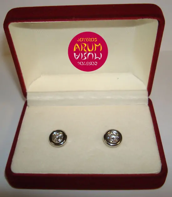 White gold earrings with brilliant 1,03 qts "SOLD"