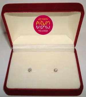 Earrings claw with brilliant 0,27 qts. "SOLD"