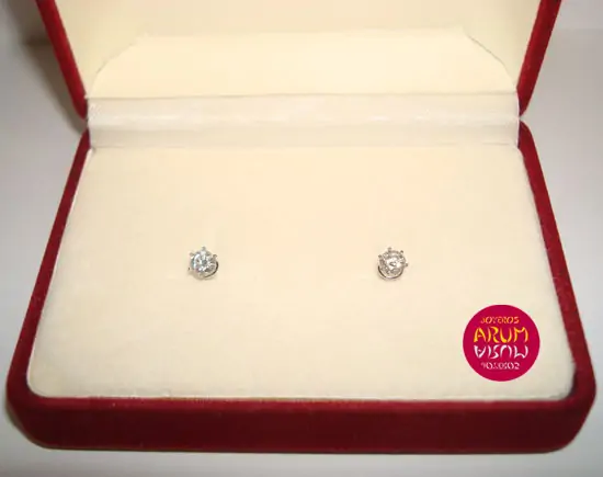 Earrings claw with brilliant 0,37 qts "SOLD"