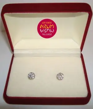 Earrings claw tih brilliants 0,65 qts "SOLD"