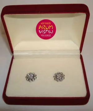 Two earrings in one with brilliants 0,60 qts "SOLD"