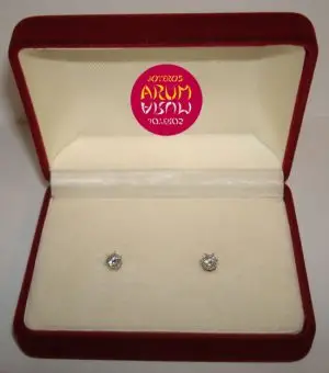 Earrings claw with brilliant 0,44 qts "SOLD"