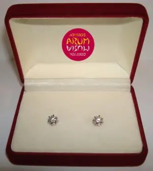 Earrings claw with brilliant 0,45 qts "SOLD"