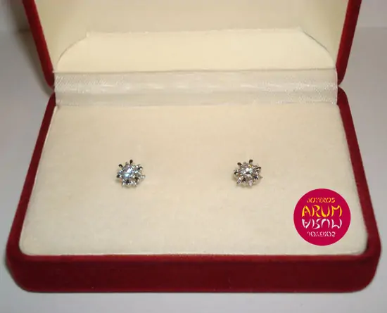 Earrings claw with brilliant 0,45 qts "SOLD"