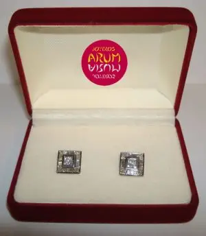 Two earrings in one with bagués and princess "SOLD"