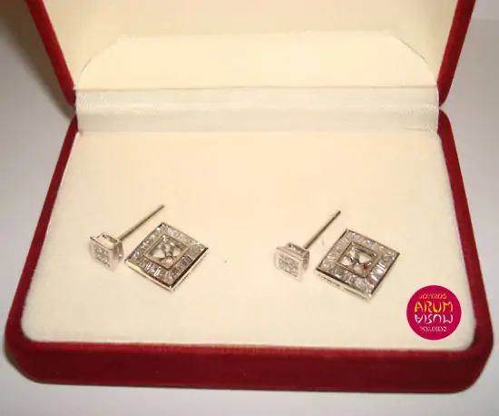Two earrings in one with bagués and princess "SOLD"