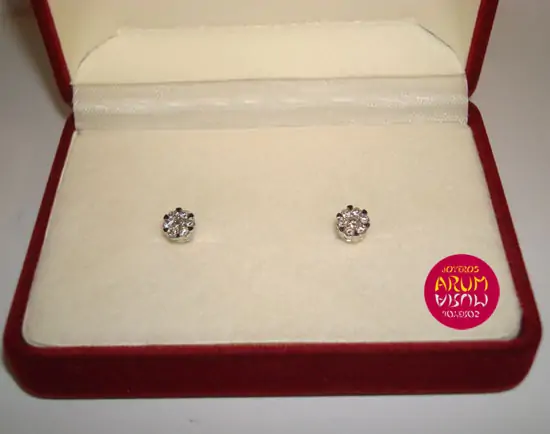 Earrings claw with brilliants 0,31 qts "SOLD"