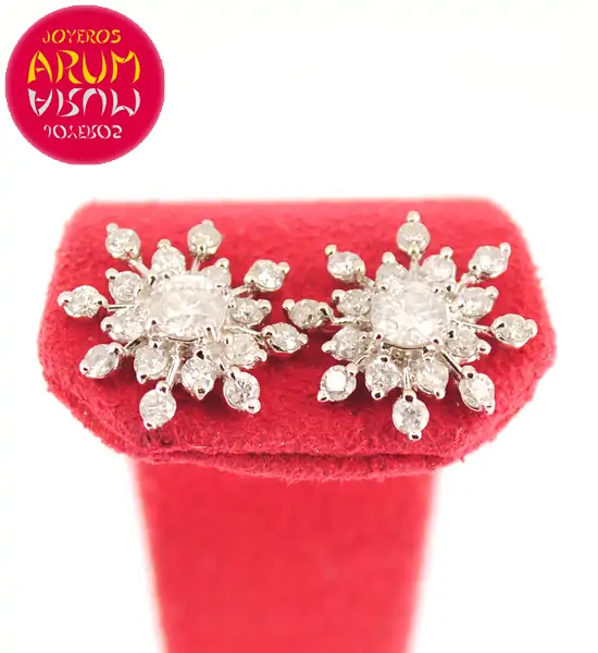Flower White Gold Earrings with Brilliants RAJ276 "SOLD"