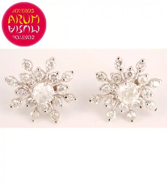 Flower White Gold Earrings with Brilliants RAJ276 "SOLD"