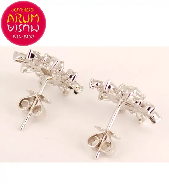 Flower White Gold Earrings with Brilliants RAJ276 "SOLD"