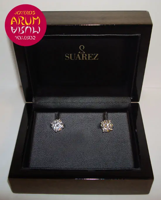 White gold earrings with brilliants 2.00 and 2.02 cts "SOLD"