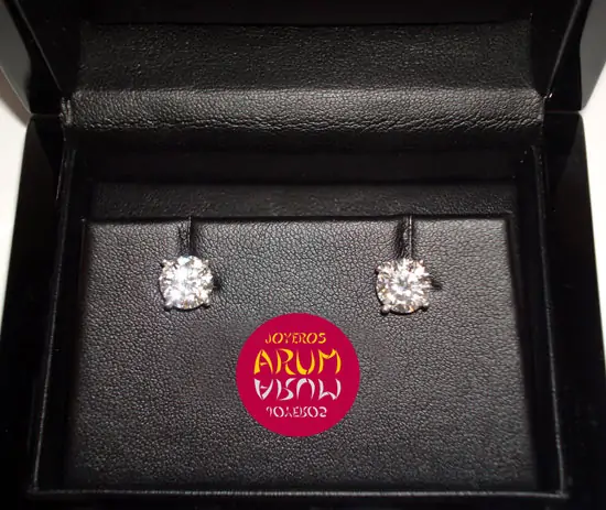 White gold earrings with brilliants 2.00 and 2.02 cts "SOLD"