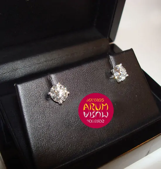 White gold earrings with brilliants 2.00 and 2.02 cts "SOLD"