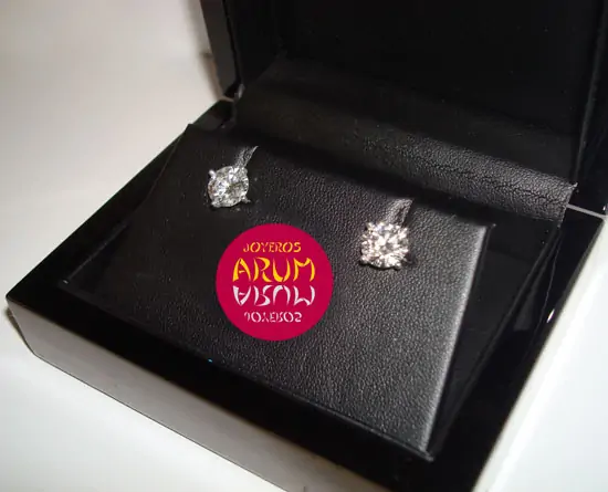 White gold earrings with brilliants 2.00 and 2.02 cts "SOLD"