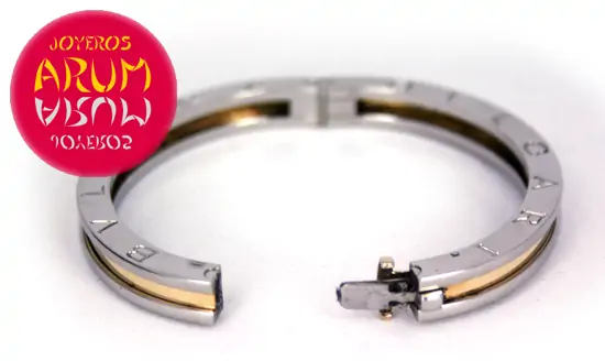 Bangle Bracelet B.ZERO1 Stell and Yellow RAJ 162