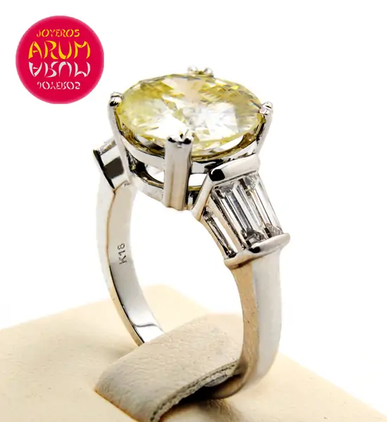 Brilliant 3,93 cts. in 18K gold white ring RAJ563/2 "SOLD"