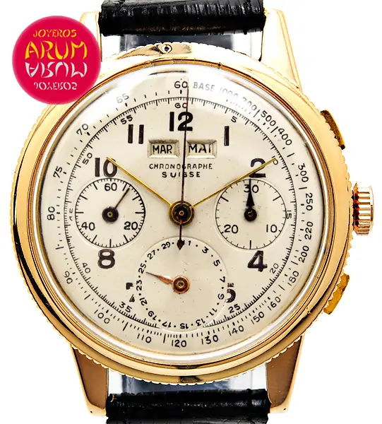 Chronographe Suisse Vintage Rose Gold Shop Ref. 3678/376/2