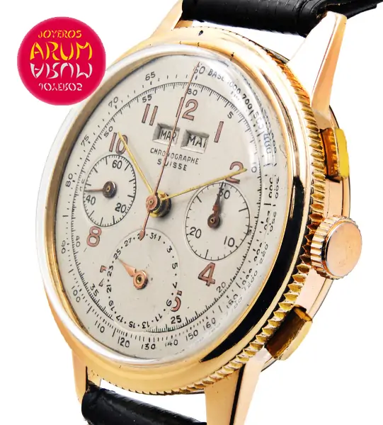 Chronographe Suisse Vintage Rose Gold Shop Ref. 3678/376/2