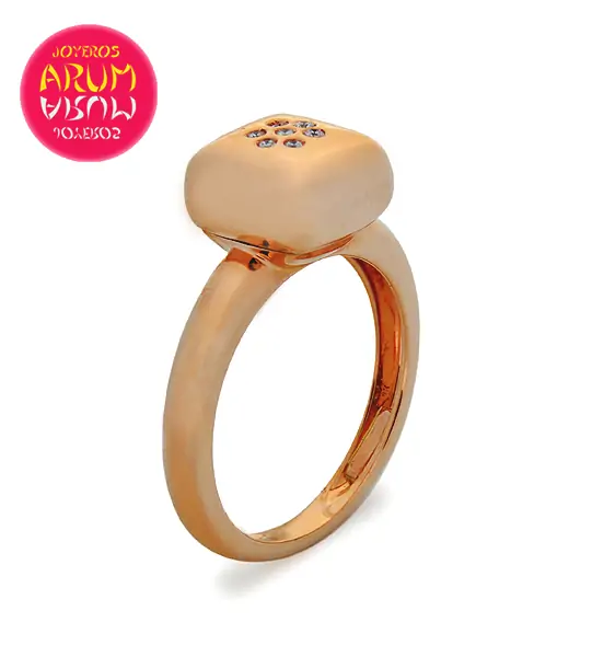 Ring 18K Rose Gold with Diamonds 0,05 ct RAJ437/1 "SOLD"