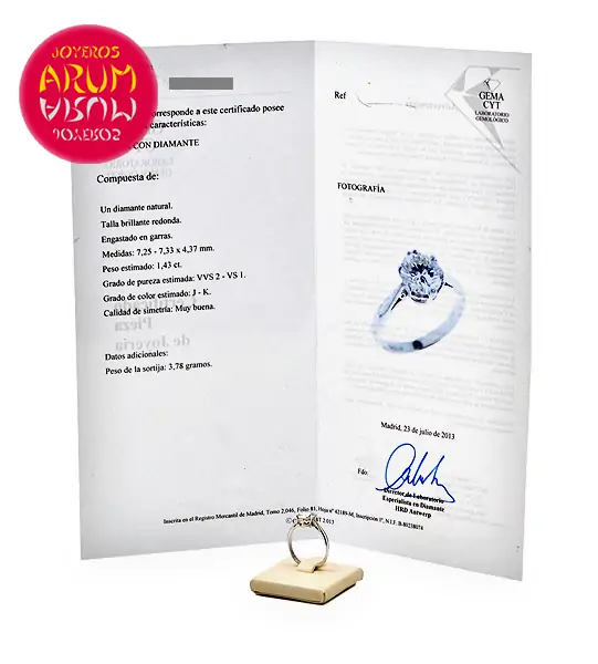 18K White Gold Ring with Diamond 1,43 ct RAJ551/2