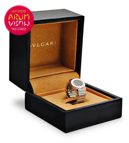 Bulgari Tubogas Ring White Gold & Diamonds RAJ531/2 "SOLD"