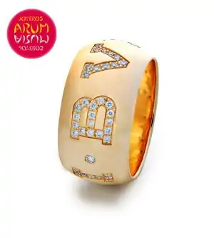 Bulgari Ring Monologo Gold & Diamonds RAJ592/2