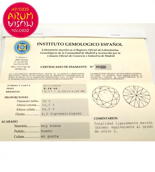 Diamond for investment 2,14 ct. RAJ670/2