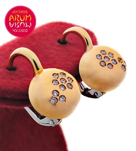 Earrings 18K Rose Gold with Diamonds 0,12 ct RAJ428/1 "SOLD"